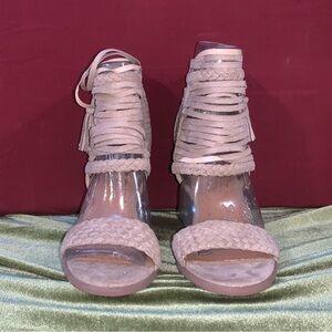 Not Rated Beige Strappy Heels